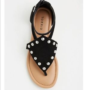 Torrid studded faux leather t-strap sandals